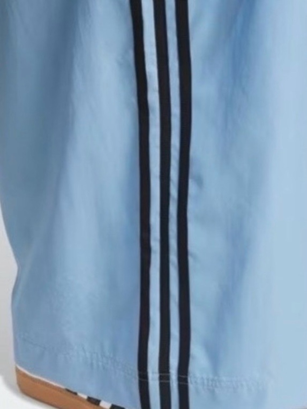 adidas Light Blue Wide-Leg Track Pants with Trefoil - Picture 4 of 9